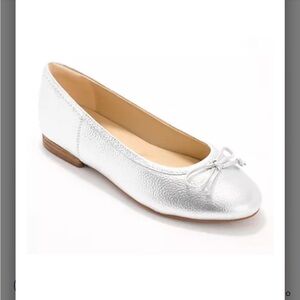 Clarks Silver Ballet Flats
